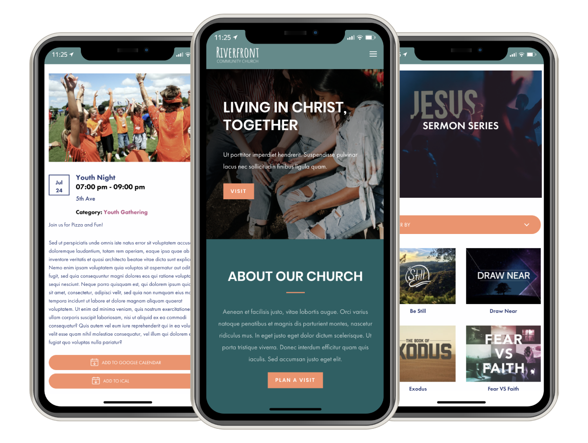 church media websites